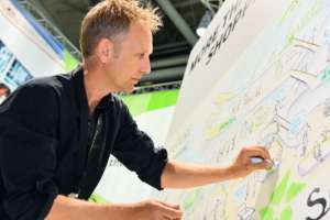 Graphic Recorder bei der Real Immobilien messe